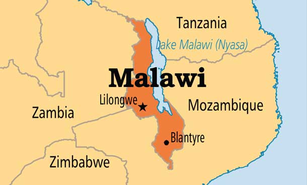 Geschäftsreisen: Ab Oktober Visa-Gebühr für Malawi Landkarte von Malawi