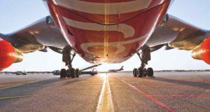 Bitte anschnallen! Wird Air Berlin jetzt zerstückelt? Wer wird Air Berlin kaufen? Wird es Lufthansa oder British Airways sein? Oder Condor? (Foto: Air Berlin)