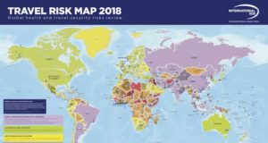Interaktive Risiko-Weltkarte für Geschäftsreisende Die Travel Risk Map 2018 informiert Travel Manager und Geschäftsreisende, wo Reiserisiken bestehen