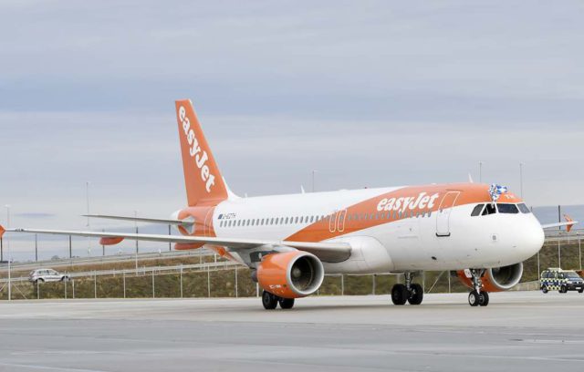 Flugzeug von easyJet auf dem Flughafen München