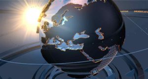 Digitalisierung macht Reisen einfacher Digitalisierung des Reisens: Erdkugel als digitaler Planet