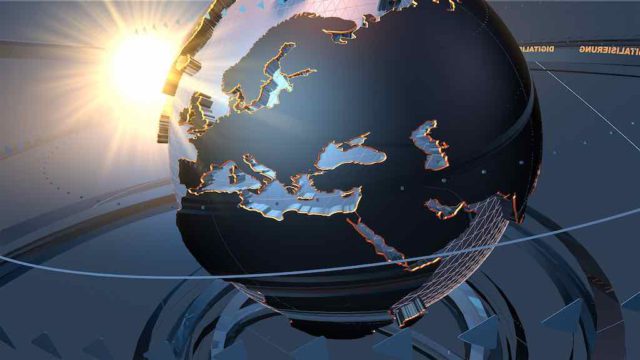 Digitalisierung des Reisens: Erdkugel als digitaler Planet
