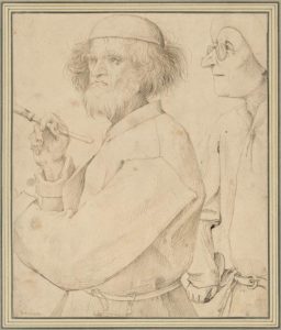 Pieter Bruegel: Maler und Kenner – um 1566 mit Feder in Braun gezeichnet (© Albertina, Wien) 