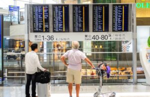 Flugverspätungen europaweit enorm hoch Flugverspätungen: Passagier am Airport müssen warten