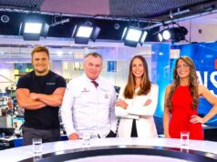 Genuss TV deckt den Tisch in Österreich Strongman Matthias Göth Spitzenkoch Toni Mörwald oe24.TV Geschäftsführerin Alexandra Fellner Genuss.TV Moderatorin Martina Reuter