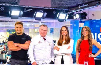 Genuss TV deckt den Tisch in Österreich Strongman Matthias Göth Spitzenkoch Toni Mörwald oe24.TV Geschäftsführerin Alexandra Fellner Genuss.TV Moderatorin Martina Reuter