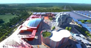 EXPO 2027 mit Innovationen und Dialogen Expo 2027 in Belgrad: Luftaufnahme vom Expo-Gelände in Belgrad