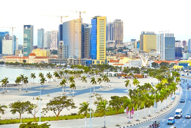 Angola, Luanda, The Marginal, Blick auf Downtown