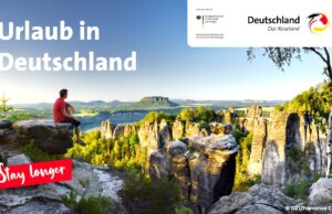 Deutschland: Für jeden Urlauber gibt’s etwas Urlaub in Deutschland: Mann auf eine sonnige Berglandschaft