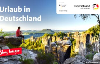 Deutschland: Für jeden Urlauber gibt’s etwas Urlaub in Deutschland: Mann auf eine sonnige Berglandschaft