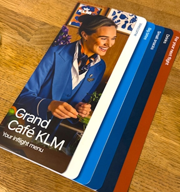 Bordservice Grand Café KLM: Für jeden Appetit ein Menüplan zum auswählen